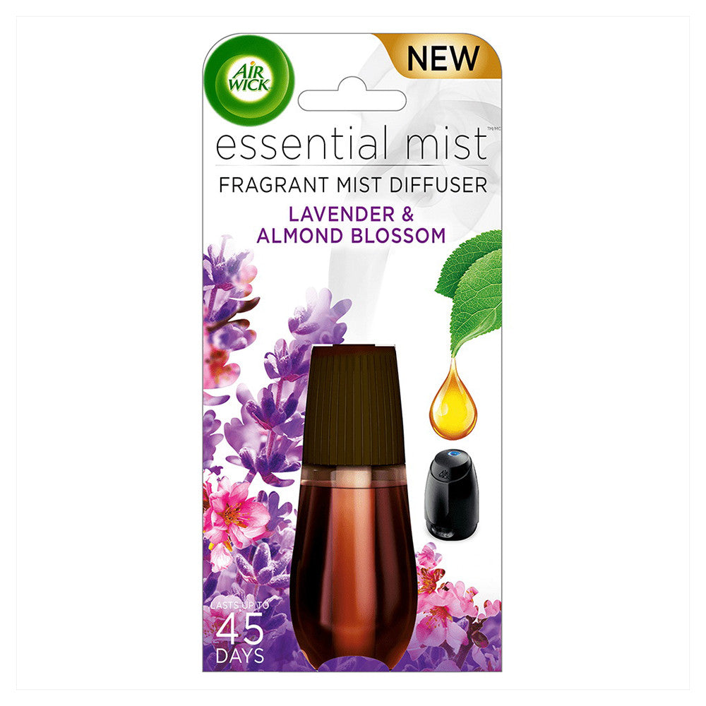 Air Wick Essential Mist Lavender & Almond Blossom Air Freshener Refill, 0.67Oz